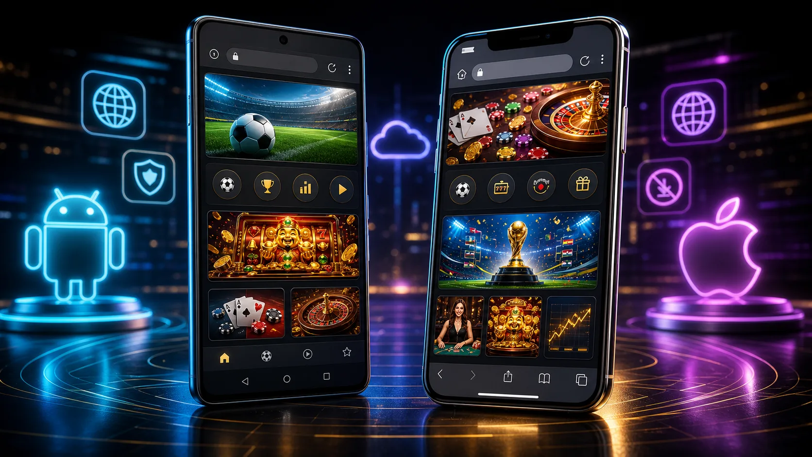 Experiência galerabet compatível com Android e iOS no navegador mobile